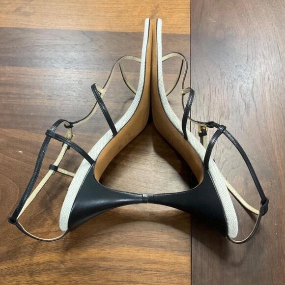 Khaite Women's Black and Cream Sandals - Picture 4 of 5